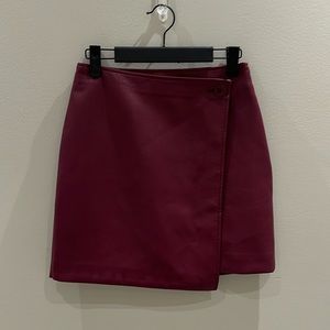 Babaton Vegan Leather Madden Skirt Aritzia